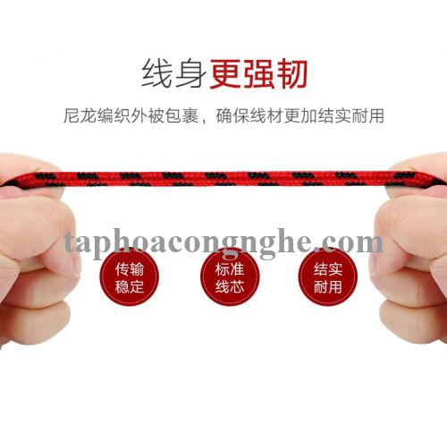 Ugreen 40424 0.5M màu Nâu Cáp sạc truyền dữ liệu USB 2.0 sang MICRO USB dây bọc lưới US246 30040424